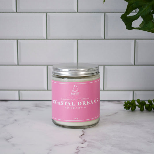 Soy Wax Glass Coastal Dreams Dreamers Collection Candle