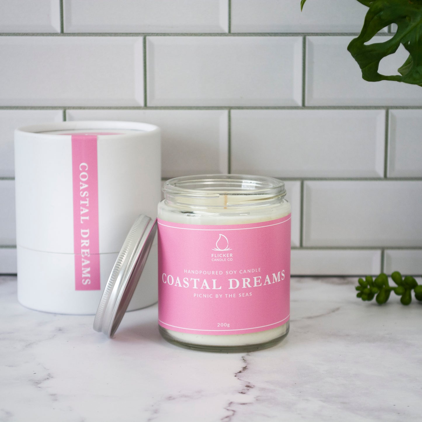 Soy Wax Glass Coastal Dreams Dreamers Collection Candle