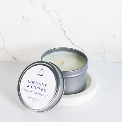 Coconut & Coffee Tin Candle